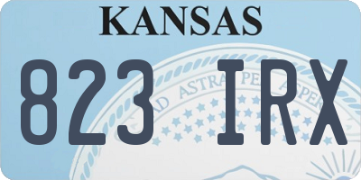 KS license plate 823IRX