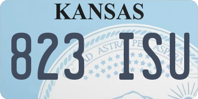 KS license plate 823ISU