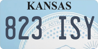 KS license plate 823ISY