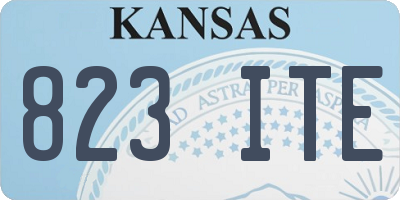 KS license plate 823ITE