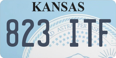 KS license plate 823ITF