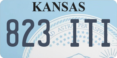 KS license plate 823ITI