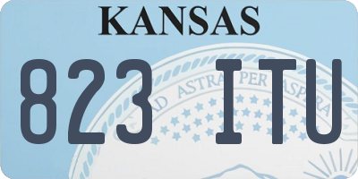 KS license plate 823ITU
