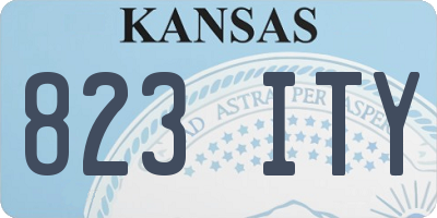 KS license plate 823ITY