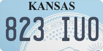 KS license plate 823IUO