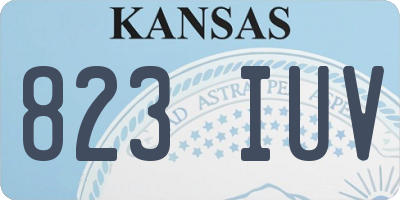 KS license plate 823IUV
