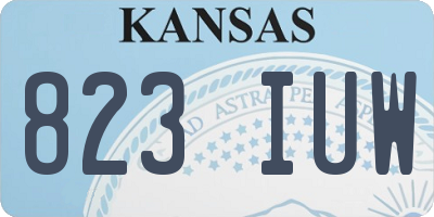 KS license plate 823IUW