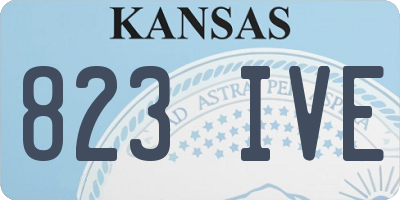 KS license plate 823IVE