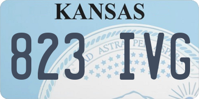 KS license plate 823IVG