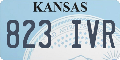KS license plate 823IVR