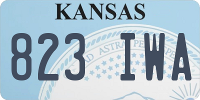 KS license plate 823IWA