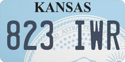 KS license plate 823IWR
