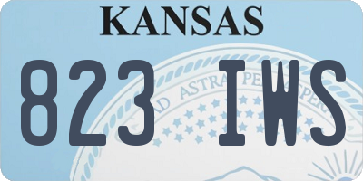 KS license plate 823IWS
