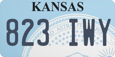 KS license plate 823IWY