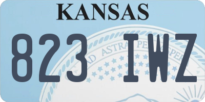 KS license plate 823IWZ