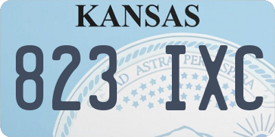 KS license plate 823IXC