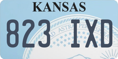 KS license plate 823IXD