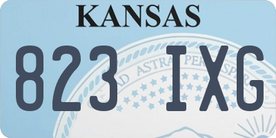 KS license plate 823IXG
