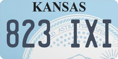 KS license plate 823IXI
