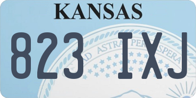 KS license plate 823IXJ