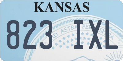 KS license plate 823IXL