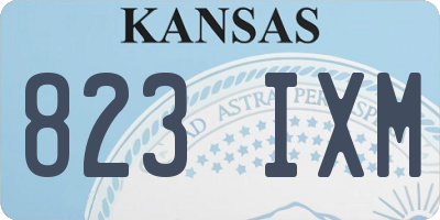 KS license plate 823IXM