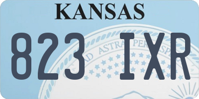 KS license plate 823IXR
