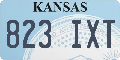 KS license plate 823IXT