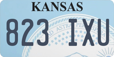 KS license plate 823IXU