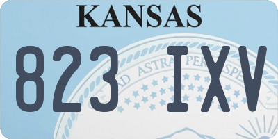 KS license plate 823IXV