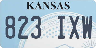KS license plate 823IXW