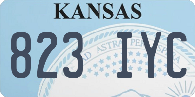 KS license plate 823IYC