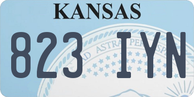 KS license plate 823IYN