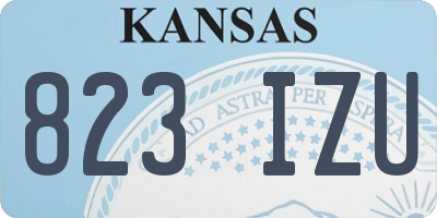 KS license plate 823IZU