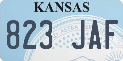 KS license plate 823JAF