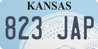 KS license plate 823JAP