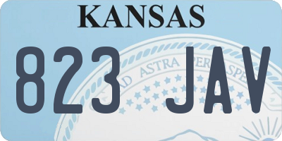 KS license plate 823JAV