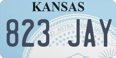 KS license plate 823JAY