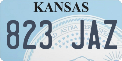 KS license plate 823JAZ