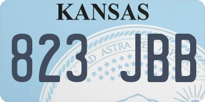 KS license plate 823JBB