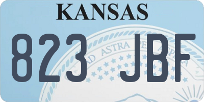 KS license plate 823JBF
