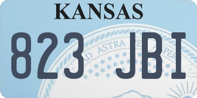 KS license plate 823JBI