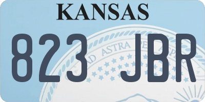 KS license plate 823JBR