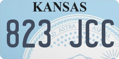 KS license plate 823JCC