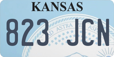 KS license plate 823JCN