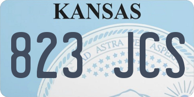 KS license plate 823JCS