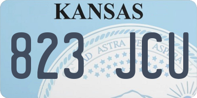 KS license plate 823JCU