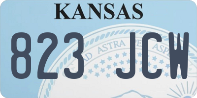 KS license plate 823JCW