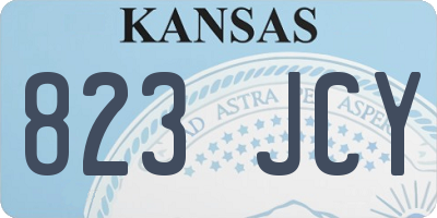 KS license plate 823JCY