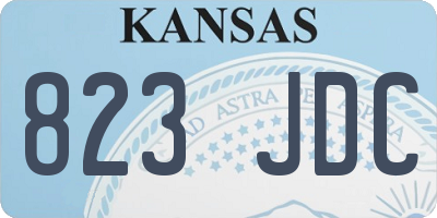 KS license plate 823JDC